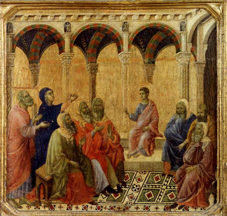 Duccio (di Buoninsegna) - Jésus parmi les docteurs
