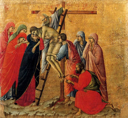 Duccio (di Buoninsegna) - Maesta, Kreuzabnahme