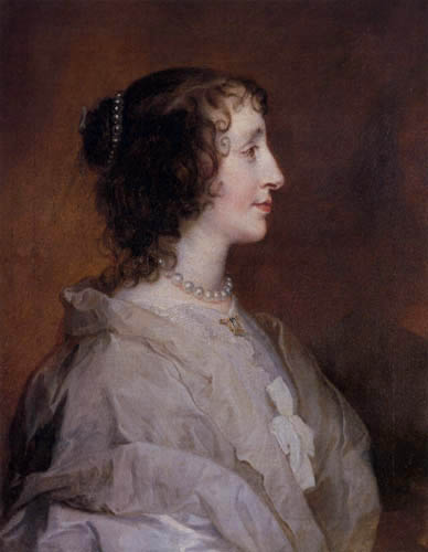 Sir  Anthonis van Dyck - Portrait of Henrietta Maria