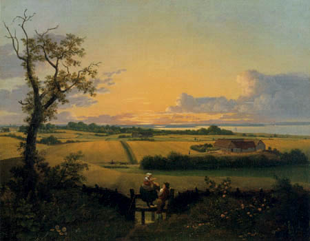 Christoffer V. Eckersberg - Landscape with a Stile