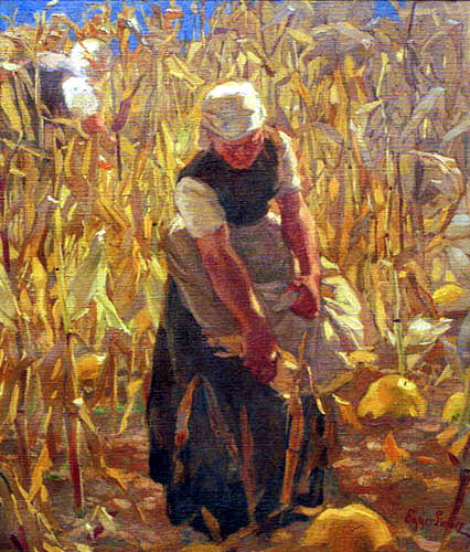 Albin Egger-Lienz - Corn Harvest