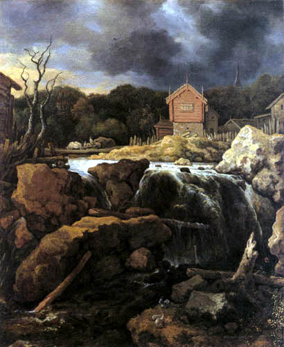 Allart van Everdingen - Landscape with Waterfall