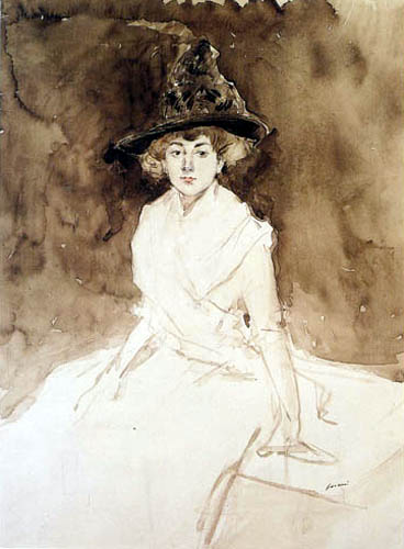 Jean-Louis Forain - Portrait of Mrs. Forain