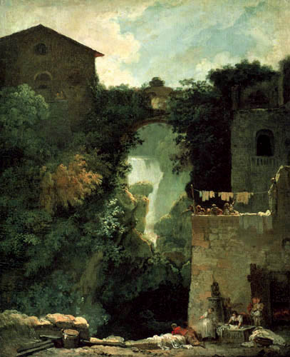 Jean-Honoré Fragonard - La grande cascade avec des Tivoli