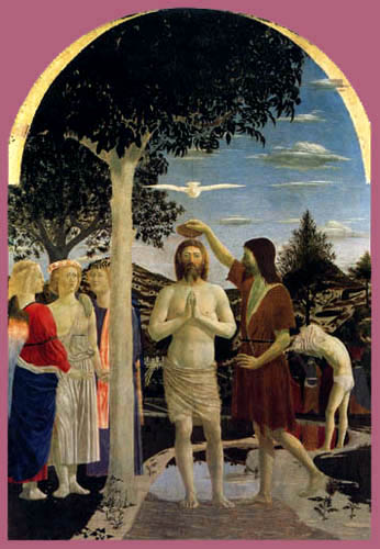 Piero della Francesca - Le baptême de Christ