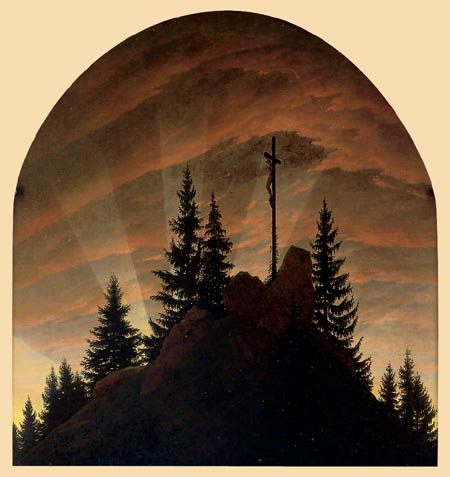 Caspar David Friedrich - The Cross in the mountains