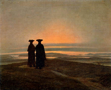 Caspar David Friedrich - Evening landscape with two men