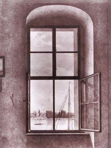 Caspar David Friedrich - View from the artist's studio