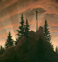 Caspar David Friedrich - Das Kreuz im Gebirge, Detail