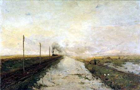 Paul Joseph Constantin Gabriël - Landscape with train