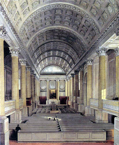 Eduard Gaertner - Interior de la catedral antigua de Berlín