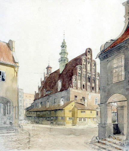 Eduard Gaertner - The Town Hall in Heilsberg