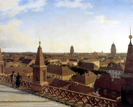 Eduard Gaertner - View from a church roof in Berlin