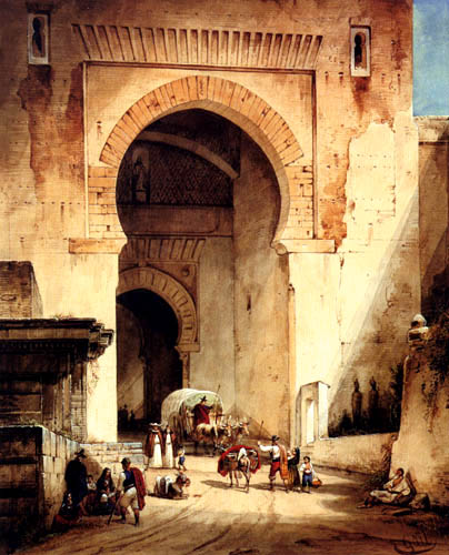 Wilhelm Gail - La puerta de la justicia en la Alhambra