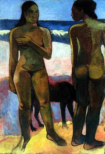 Paul Gauguin - Zwei Tahitianerinnen am Strand