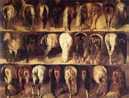 Théodore Géricault - Pferderücken