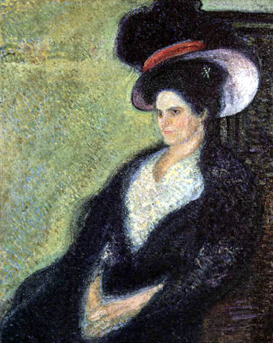 Richard Gerstl - Portrait d'une dame avec un chapeau