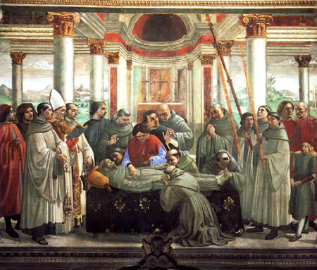 Domenico (di Tommaso) Ghirlandaio (Bigordi) - The death of Saint Francis