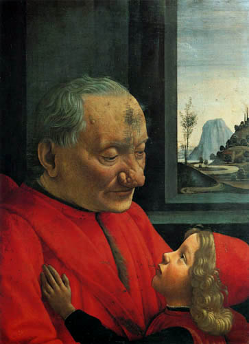 Domenico (di Tommaso) Ghirlandaio (Bigordi) - An old man with little boy