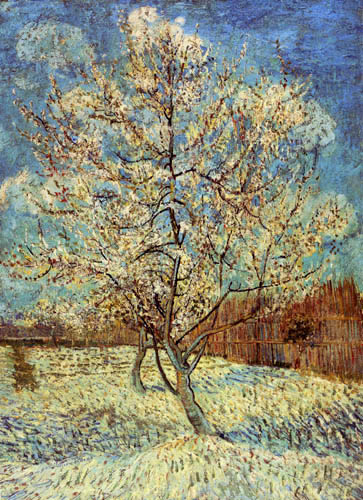 Vincent van Gogh - Blühender Pfirsichbaum