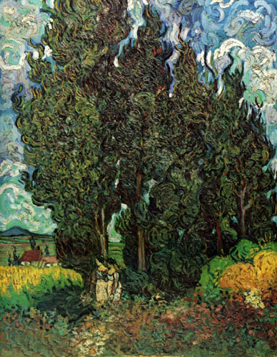 Vincent van Gogh - Country road with cypresses