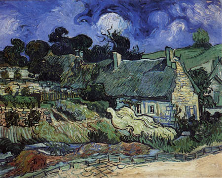 Vincent van Gogh - Strohgedeckte Häuser