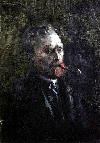 Vincent van Gogh - Autorretrato con pipa