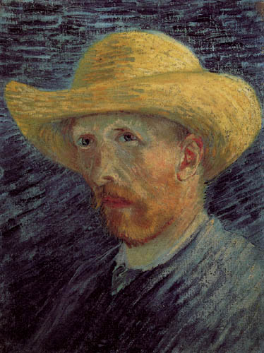 Vincent van Gogh - Autorretrato con sombrero de paja