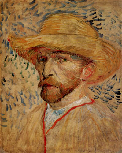 Vincent van Gogh - Autorretrato con sombrero de paja