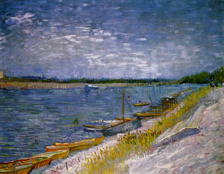 Vincent van Gogh - La orilla con barcos