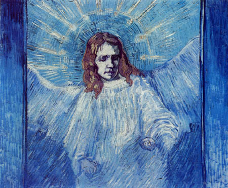 Vincent van Gogh - Halbfigur eines Engels (nach Rembrandt)