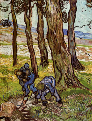 Vincent van Gogh - Zwei Männer beim Baumstumpfroden