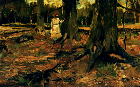 Vincent van Gogh - Ein Mädchen unter Bäumen