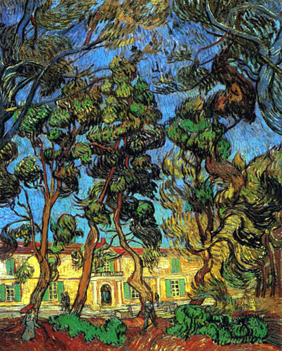 Vincent van Gogh - Bäume im Garten des Hospitals