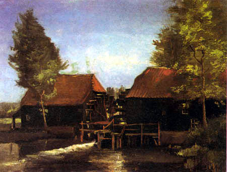 Vincent van Gogh - Watermill in Holmenkollen at Nuenen