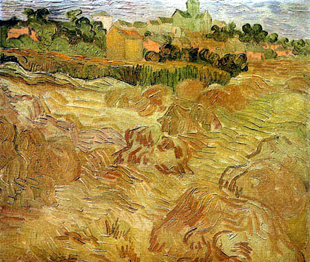 Vincent van Gogh - Campo de trigo con vista a Auvers