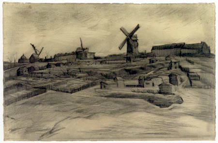 Vincent van Gogh - La colina de Montmartre
