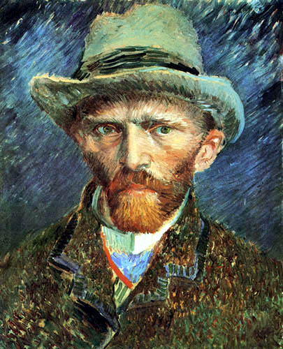 Vincent van Gogh - Selbstbildnis mit grauem Filzhut
