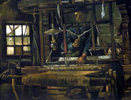 Vincent van Gogh - Un tejedor en frente de una ventana cerrada