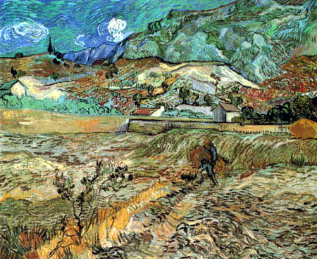 Vincent van Gogh - Wheat Field Behind the Saint-Paul Hospital