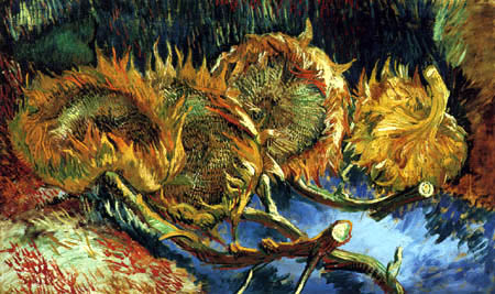 Vincent van Gogh - Cuatro girasoles marchitos