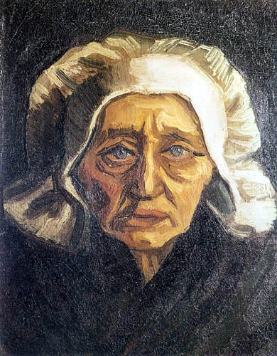 Vincent van Gogh - Head of a Peasant Woman with a White Hood