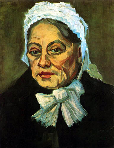 Vincent van Gogh - Bildnis einer alten Frau mit weißer Haube