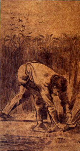 Vincent van Gogh - Reaper with a sickle