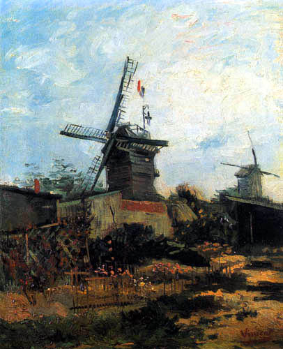 Vincent van Gogh - Montmartre mit Mühlen und Gärten