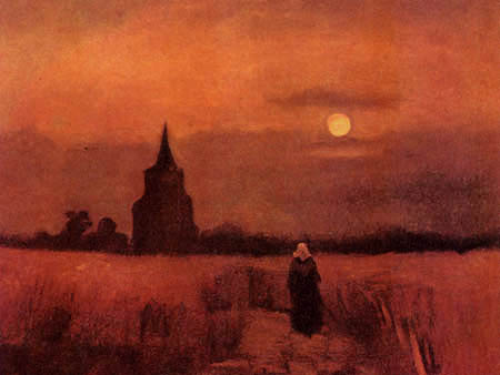 Vincent van Gogh - El antigua torre de cementerio en Nuenen