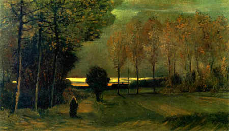 Vincent van Gogh - Landschaft in Abenddämmerung