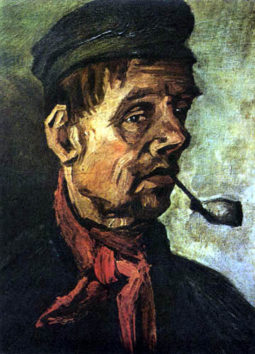 Vincent van Gogh - Kopf eines Bauern mit Tonpfeife