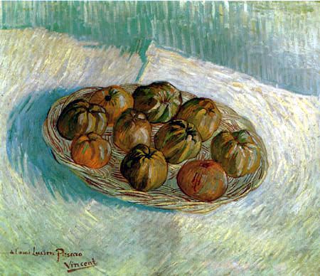 Vincent van Gogh - Naturaleza muerta con cesta de manzanas