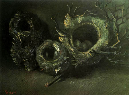 Vincent van Gogh - Stilleben mit drei Vogelnestern